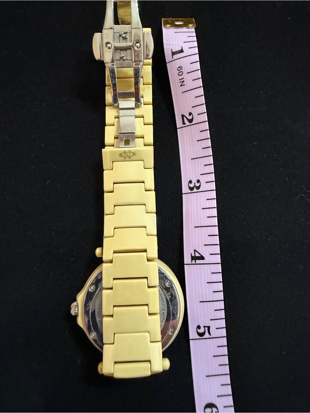 Oniss ladies watch in light yellow - Picture 4 of 4